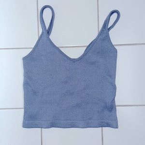 Ribbed cropped tank top